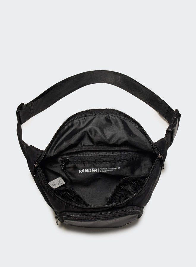 Pander حقيبة خصر كروسبودي من باندر إيفري وير مزودة بجيوب شبكية وحزام قابل للتعديل، 4 لتر / أسود - Image 3